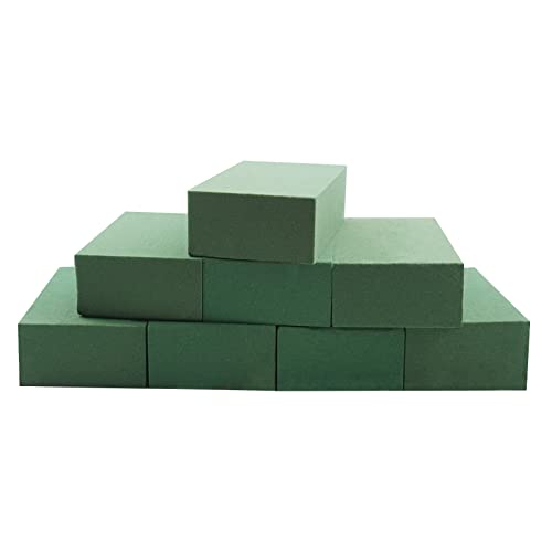 Prashent 8Pcs Floral Foam Blocks,Green Wet Dry Flower Foam Plant Foam for Fresh & Artificial Flower Arrangements DIY Craft 5.5”L X 3.1”W X 1.7”H - color: 8PCS-Blocks