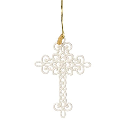 Lenox 2025 Snow Fantasies Cross Hanging Christmas Ornament - style: Cross