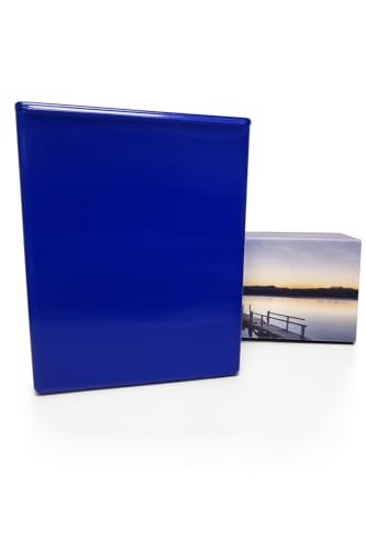 TSA Approved Fly-Safe Temporary Travel Cremation Urn Kit for Human Ashes - 200 Cubic Inch Capacity - Airline-Ready Black Blue or Green Plastic Urn with Included Travel Box (Dockside) - color: Dockside