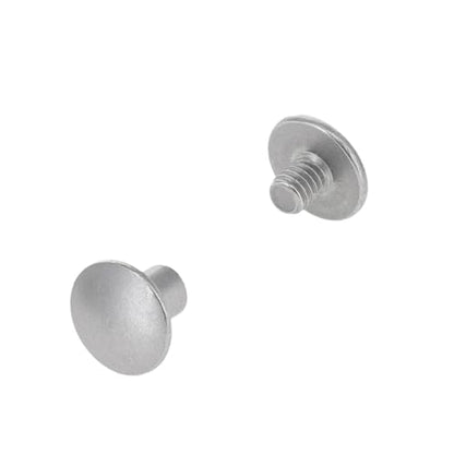 Chicago Screws, Dome Cap, Nickel Matte, Solid Brass-LL (50 per Bag) - size: 11.0mm Cap / 6.4mm Post