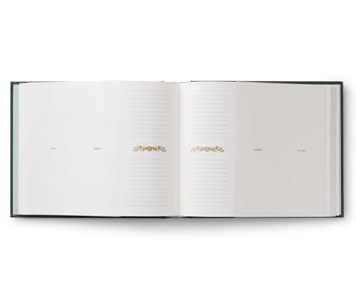 RIFLE PAPER CO. Wildwood Embroidered Heirloom Photo Album w/Photo Window | 8.88" L x 10" W x 2" H, 50 Pages, Fits 2 4 x 6 Photos per Page in Photo Sleeves (Holds 200), Floral-Embroidered Cloth Cover