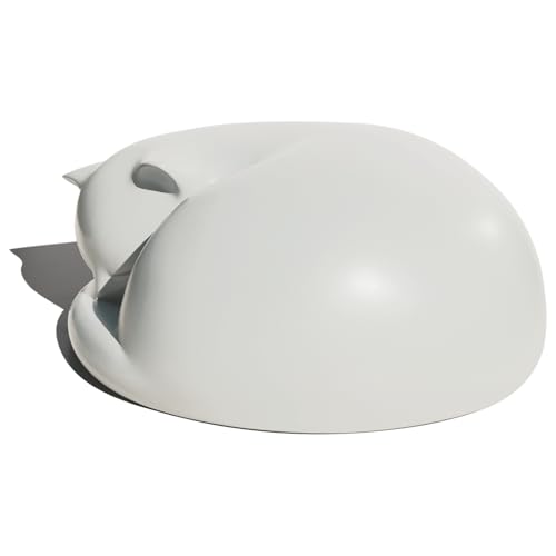 Cat Urn, Sleeping Resin Cremation Pet Urns for Cat Ashes, White - color: White