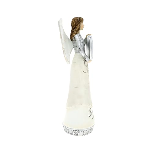 Pavilion Gift Company - Memory- 8" Angel Figurine Photo Picture Frame Remembrance Memorial Grief Home Decor