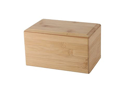 Silicute Medium Bamboo Pet Urns for Dog Ashes, Bamboo Wooden Pet Urn for Funerals and Memorials, Sturdy Wood Keepsake Memory Box