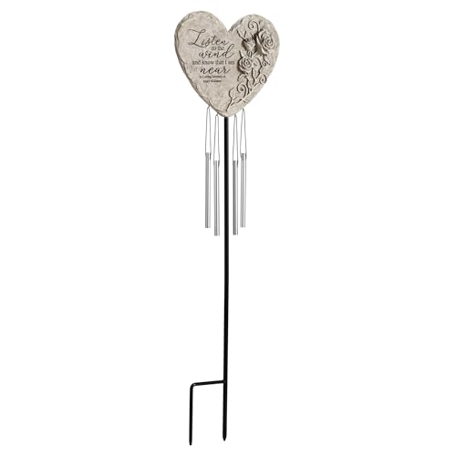 Let's Make Memories Personalized Memorial Wind Chime - Sympathy - Customized Condolences - Loss of Loved One - Celebrate Their Life - Outdoor Memorial - Heart - Whispers in The Wind - style: Heart - Whispers in the Wind