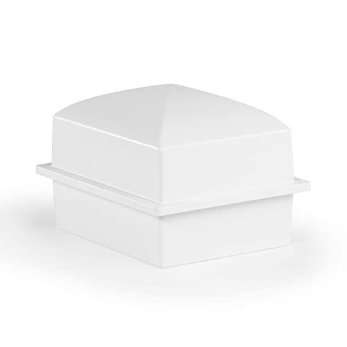 Compact Urn Vault, Coronet, White | Holds Adult Human Ashes and Cremation Urns, For Cemetery and Ground Burials, Made in The USA - color: White, size: Small