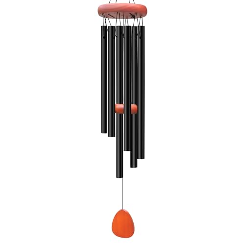 Wind Chimes for Outside, Soothing Melodic Memorial Sympathy Wind Chime, Suitable Outdoor Garden Decor, Gift for Mom Women Neighbors (Black Wind Chimes-26 in) - size: Black Wind Chime-26“