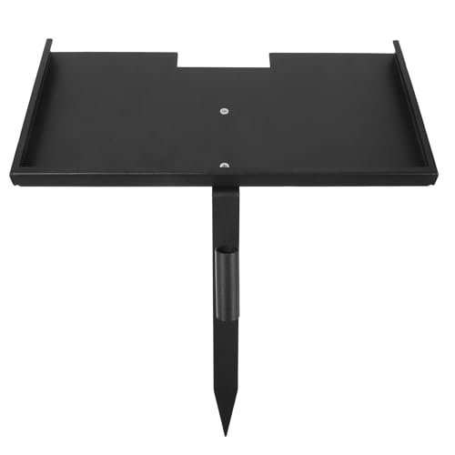 Yardwe Heavy Duty Grave Marker Stand for Cemetery Memorial Plaques Iron Metal Holder for Loved Ones and Pets with Flower Bouquet Tube 12X11 Inch Durable Outdoor Memorial Sign Stake