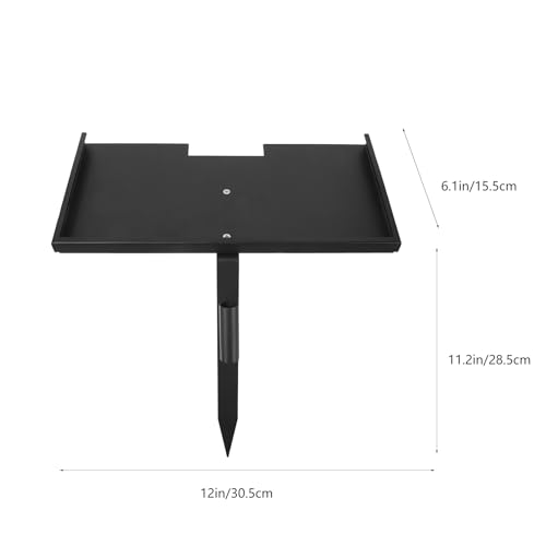 Yardwe Heavy Duty Grave Marker Stand for Cemetery Memorial Plaques Iron Metal Holder for Loved Ones and Pets with Flower Bouquet Tube 12X11 Inch Durable Outdoor Memorial Sign Stake