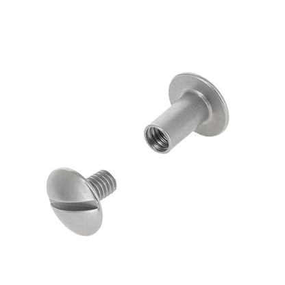 Chicago Screws, Dome Cap, Nickel Matte, Solid Brass-LL (50 per Bag) - size: 11.0mm Cap / 5.0mm Post