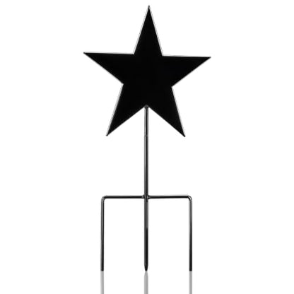 16 Inch Star American Veteran Grave Marker, American Flag Holder | Memorial Stake for Veterans Military, Outdoor Graveside Display, Honoring Loved Ones at Burial Sites, Durable Metal - style: Star