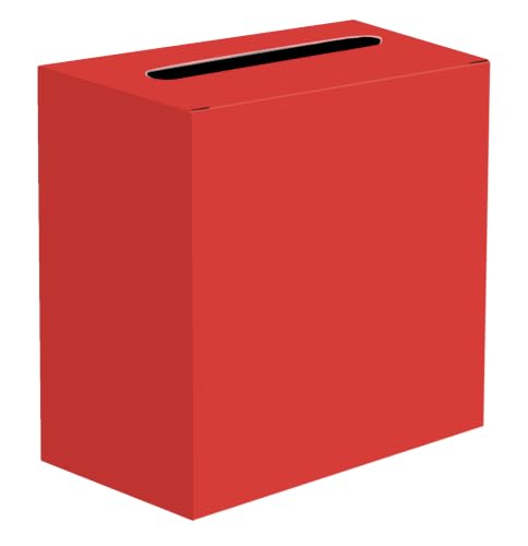 SietDESEO Red Card Box for Graduation Large Cardboard Gift Card Box Holder for Wedding Reception Birthday Graduation Baby Shower Raffle Ticket Box with Slot - color: RED CARD BOX, size: 9 X 5.1 X 9 INCH