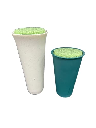 Green Foam Disc 3 1/2 Inches X 2 Inches for Floral Decor for vases, Cemetery cans, etc. (6)