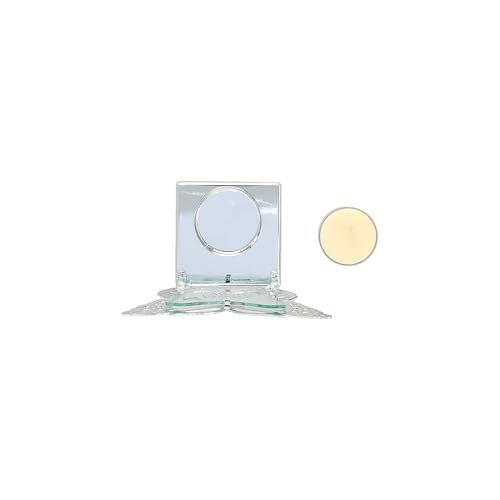 Pavilion Gift Company- Butterflies - 4.75" Silver Butterfly Shaped Tealight Holder Tealight Candle Memorial Bereavement Remembrance Funeral Home Decor