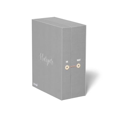 Savor | Custom Baby Loss Keepsake Organizer | Remembrance Box for Angel Pregnancy or Infant Loss - color: Slate - Harper Font, style: Baby Remembrance Box