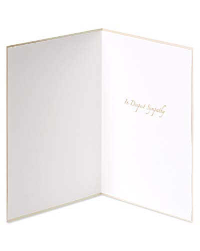Papyrus Sympathy Card (Deepest Sympathy) - color: White Crocus