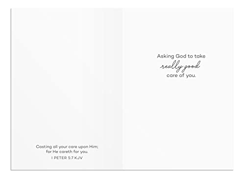 DaySpring - Care & Concern - A Heart and a Smile - King James Version - 4 Design Assortment with Scripture - 12 Boxed Sympathy Cards & Envelopes (J7446)