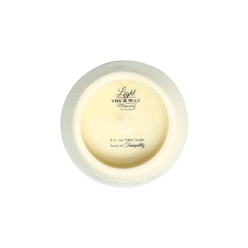 Pavilion Gift Company - Staircase to Heaven 8 oz Bereavement Candle, Memorial Gifts for Loss of Mother Father Friend Loved One, Remembrance, Condolences, Sympathy, 1 Count, Cream - style: Modern