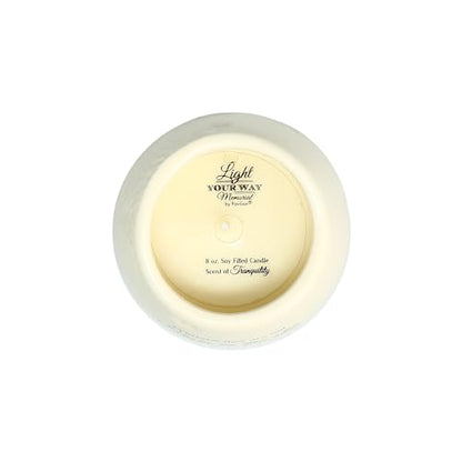 Pavilion Gift Company - Staircase to Heaven 8 oz Bereavement Candle, Memorial Gifts for Loss of Mother Father Friend Loved One, Remembrance, Condolences, Sympathy, 1 Count, Cream - style: Modern