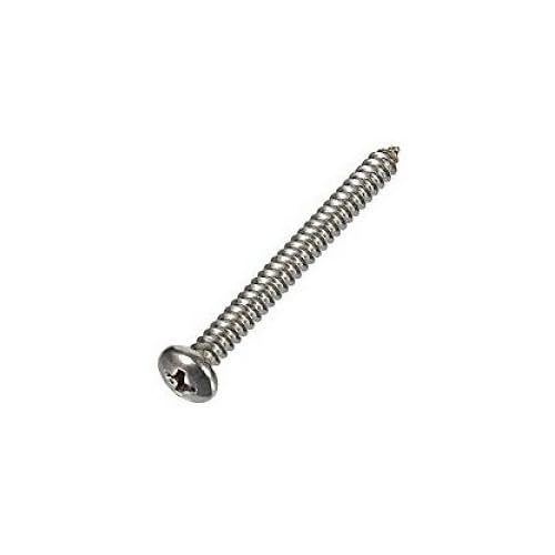 18-8 Stainless Steel Sheet Metal Screw, Plain Finish, Pan Head, Phillips Drive, Type A, 10 Thread Size, 1 3/4" Length (Pack of 50) (Fits Tuf-Tite Risers and Lids)