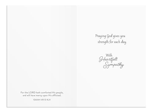 DaySpring - Sympathy - 4 Design Assortment with King James Scripture - 12 Sympathy Boxed Cards & 12 Envelopes (U1612)