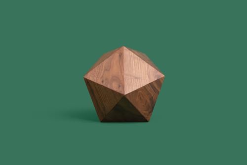Contemporary Cremation Urn for Ashes, Handmade Walnut Wood Urn, TSA Approved Urn, The Bleecker Memorial in Walnut (Medium) by Oaktree - size: Medium