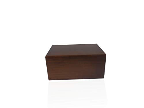 Conversation Concepts Beautiful Paulownia Small Wooden Urn with Chihuahua Black and White Figurine & Personalized Poem If Tears Could Build A Stairway… - color: Black and White Chihuahua "Stairway to Heaven"