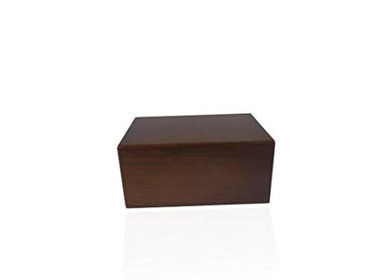 Conversation Concepts Beautiful Paulownia Small Wooden Urn with Chihuahua Black and White Figurine & Personalized Poem If Tears Could Build A Stairway… - color: Black and White Chihuahua "Stairway to Heaven"