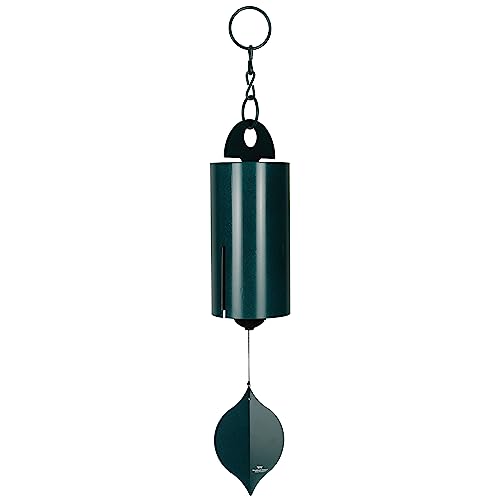 Woodstock Wind Chimes Heroic Windbell Wind Chimes for Outside, 40" Green Large Windchime for Outdoor Garden, Patio, Porch Wind Bell, Deep Tone Sound - color: Verdigris, size: Large