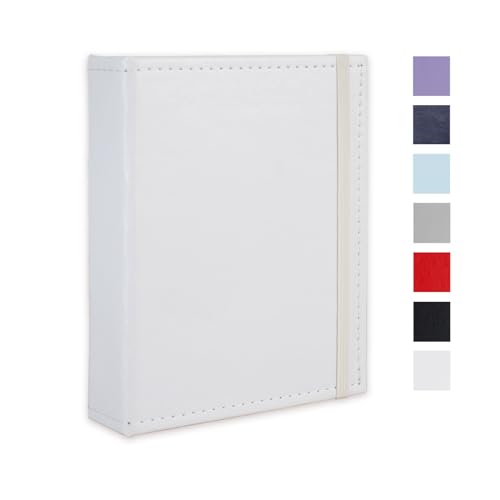 Small Photo Album 5x7 52 Pockets Leather Cover Picture Book Holds 5x7 Photos for Wedding, Baby, Family, Graduation - color: White, size: 5x7 (1 PK)