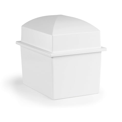 Urn Vault, Marquis, White with Nameplate - color: White, size: Large