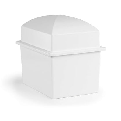Urn Vault, Marquis, White with Nameplate - color: White, size: Large