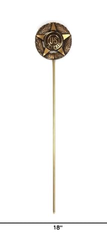 Veteran Grave Marker, Bronze Cemetery Plaque, Memorial Flag Holder, Made in USA