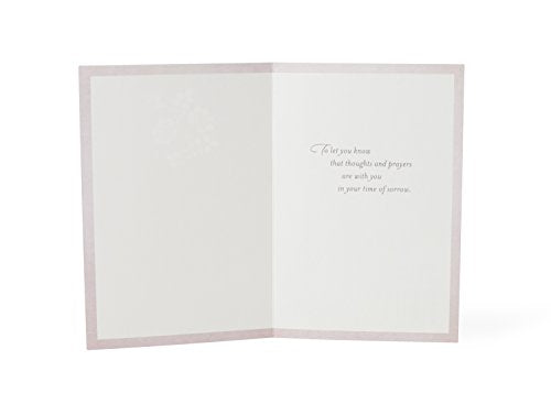 Hallmark Sympathy Greeting Card (Thoughts and Prayers Are With You) (Pack of 2) - size: 5 inches x 7.2 inches (Pack of 2)