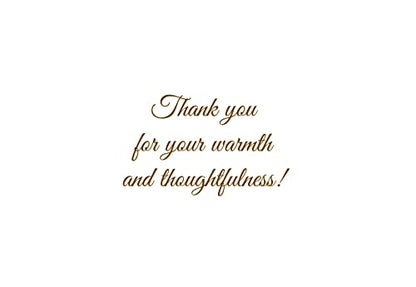 Designer Greetings Thank You Greeting Cards - size: 48 Pack Thank You - Gold & Ivory Foliage