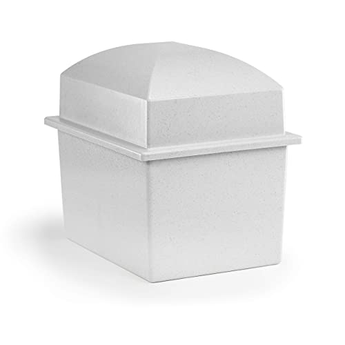 Double Urn Vaults for Underground Burial | Holds Two Adult Cremation Urns for Cemetery and Ground Burials | Made in The USA (Marquis, Granite Grey) - color: Granite Grey, size: Large