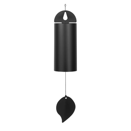 Wind Chimes for Outside Deep Tone - Large Iron Wind Bells with Leaf Wind Catcher, Resonant Sound Metal Windchime for Zen Garden, Patio, Yoga Meditation & Rustic Home Decor