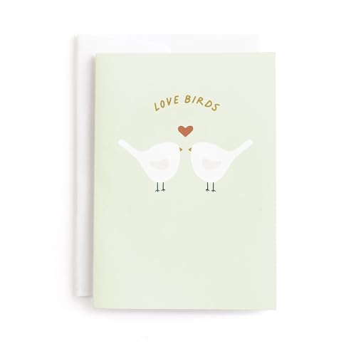 Minted | Wedding & Bridal Shower Card, 5x7 w/Envelope | Love Birds - color: Love Birds