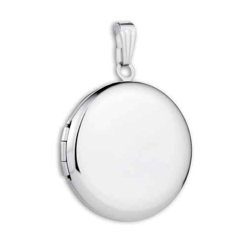 Adabele 5pcs Surgical Stainless Steel Living Memory Floating Locket Oval Round Heart Pendants Tarnish Free Waterproof Hypoallergenic for DIY Craft Jewelry Making - style: 28mm Round