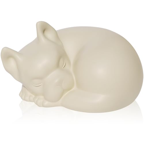 French Bulldog Dog Urn, Frenchie Dog Urns for Ashes, Pet Urns, Cream | Pet Memorial Keepsake Funeral Urn for Dogs Ashes, Animal Urn - color: Cream
