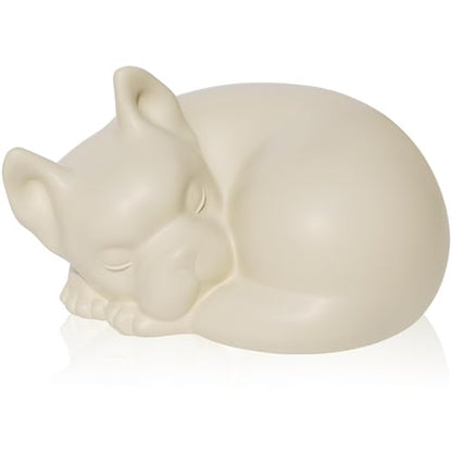 French Bulldog Dog Urn, Frenchie Dog Urns for Ashes, Pet Urns, Cream | Pet Memorial Keepsake Funeral Urn for Dogs Ashes, Animal Urn - color: Cream