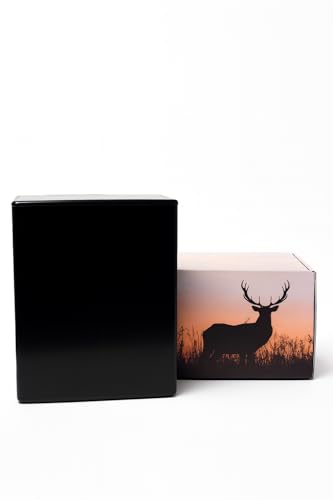 TSA Approved Fly-Safe Temporary Travel Cremation Urn Kit for Human Ashes - 200 Cubic Inch Capacity - Airline-Ready Black Blue or Green Plastic Urn with Included Travel Box (Golden Hour) - color: Golden Hour