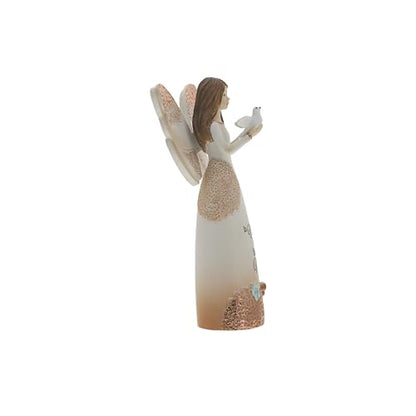 Pavilion Gift Company 19135 Light Your Way Memorial Beloved Mother Angel Figurine, 5-1/2", Brown