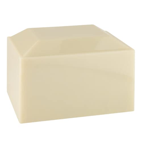 Trajan Cultured Marble Urn - Ivory - Adult Size - Cremation Urns for Human Ashes - Ground Burial, Home Memorial and Funeral Cremation Urn - color: Vanilla