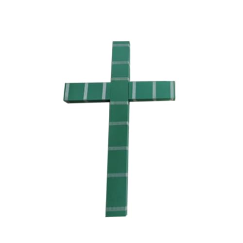 30-Inch Meadow Floral Foam Cross with Wooden Backboard & Hanging Hook, Wet Foam Cross Form for Sympathy & Memorial Arrangements, Upright Display (1)