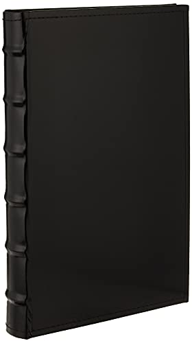 Pioneer Sewn Bonded Leather BookBound Bi-Directional Photo Album, Holds 300 4x6" Photos, 3 Per Page. Color: Black. (Pack of 4) - color: Black, size: 4 x 6 Inch (Pack of 4), style: Photo Album