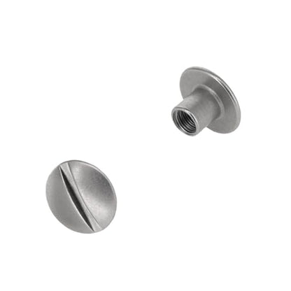 Chicago Screws, Dome Cap, Nickel Matte, Solid Brass-LL (50 per Bag) - size: 11.0mm Cap / 9.5mm Post