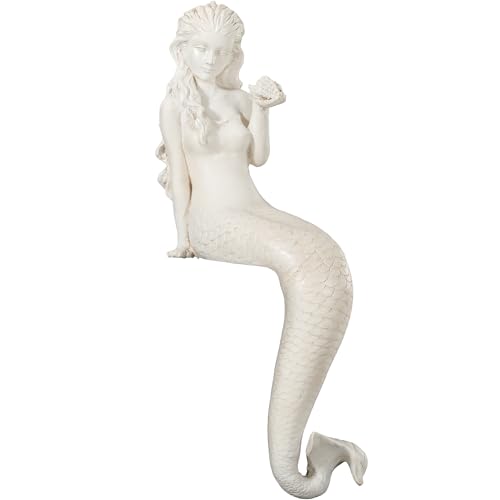 Large Mermaid Garden Statue, 25.6 in DIY Outdoor Sculpture Figurines - color: Mermaid-25.6"