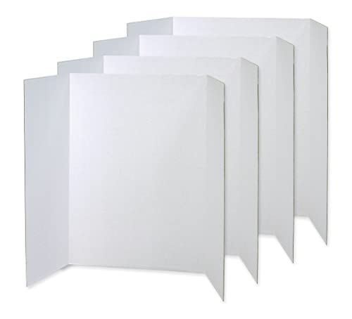 Pacon Presentation Boards, Single Wall, White, 48" x 36", 4 Count | Great for arts, crafts, displays, presentations and classroom projects - size: 48"W x 36"H