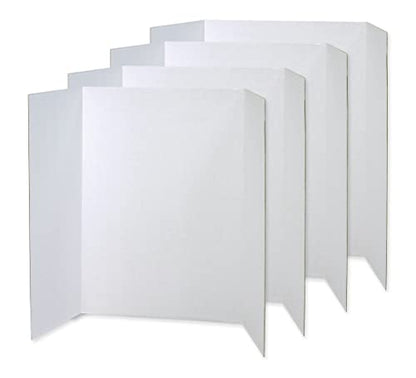 Pacon Presentation Boards, Single Wall, White, 48" x 36", 4 Count | Great for arts, crafts, displays, presentations and classroom projects - size: 48"W x 36"H